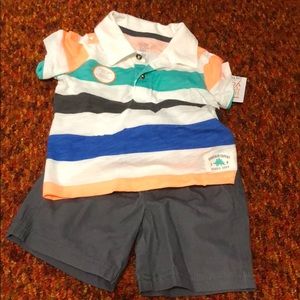 Polo and shorts baby outfit